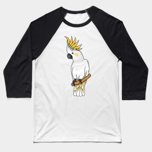 Sulphur-crested cockatoo bird cartoon illustration Baseball T-Shirt